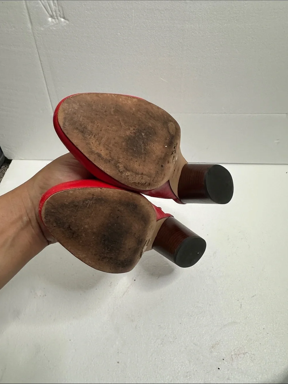 J crew Red Slingback almond teo Pumps - Women's size 9.5 comfortable